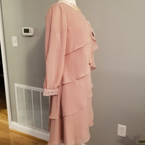 JJ's House A-Line Asymmetrical Chiffon Dress - Picture 7 of 9